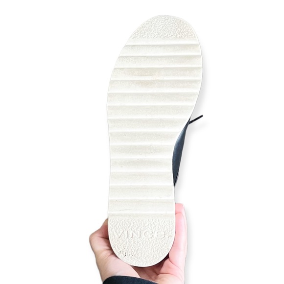 Vince Black Zina Leather & Suede Platform Loafers - Picture 6 of 6